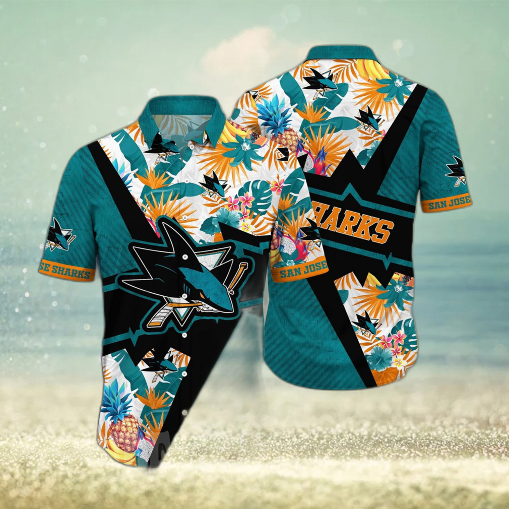 San Jose Sharks NHL Floral All Over Printed Hawaiian Shirt - Limotees