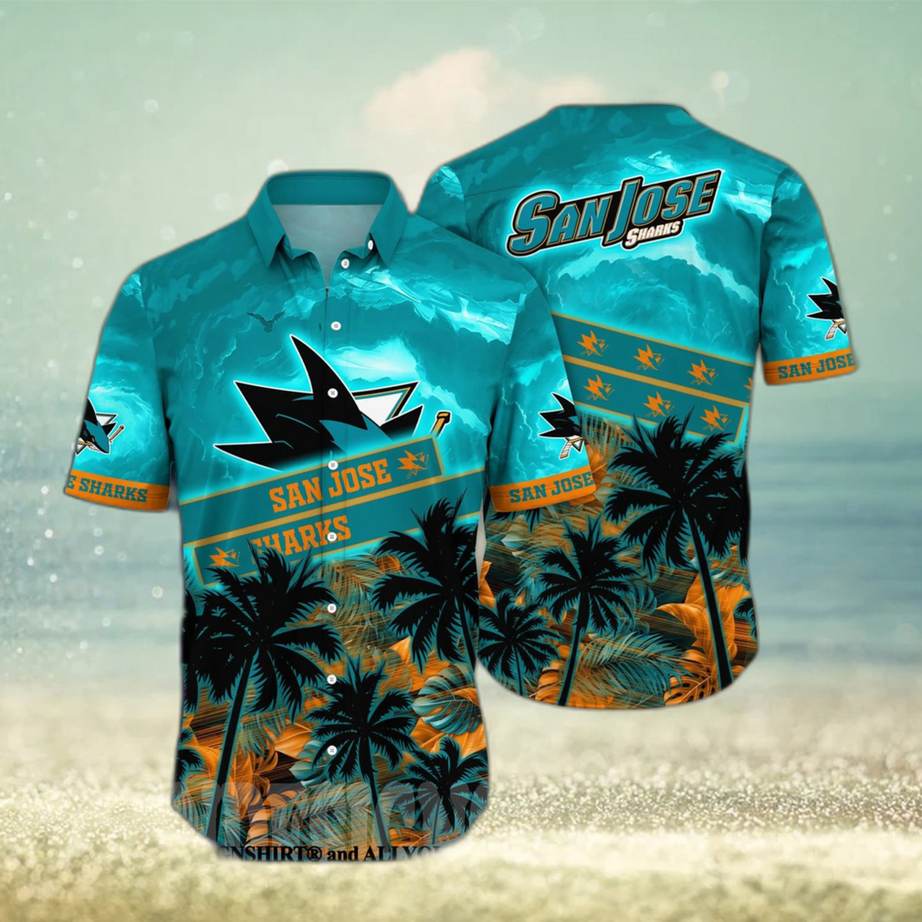 San Jose Sharks NHL Floral Classic Full Printing Hawaiian Shirt - Limotees