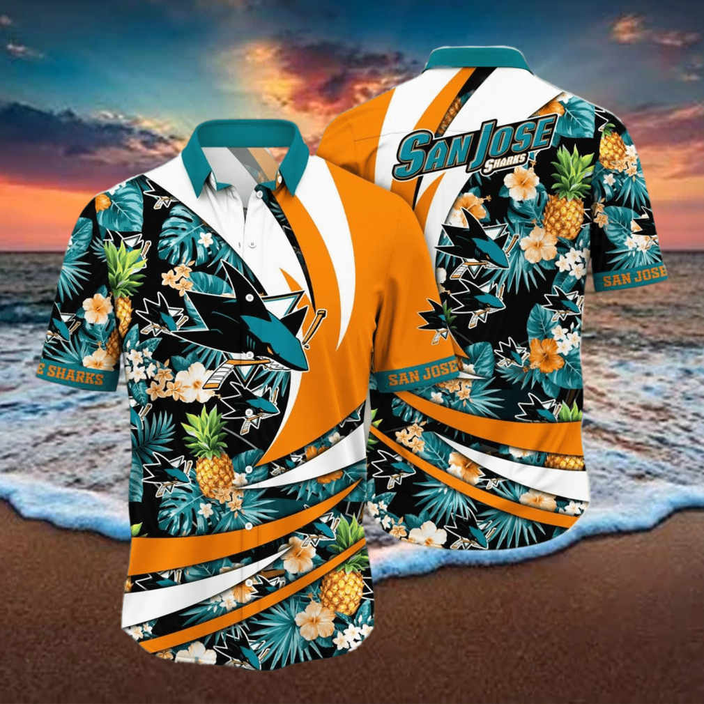 San Jose Sharks NHL Flower Hawaiian Shirt Style Gift For Men Women Fans - Limotees