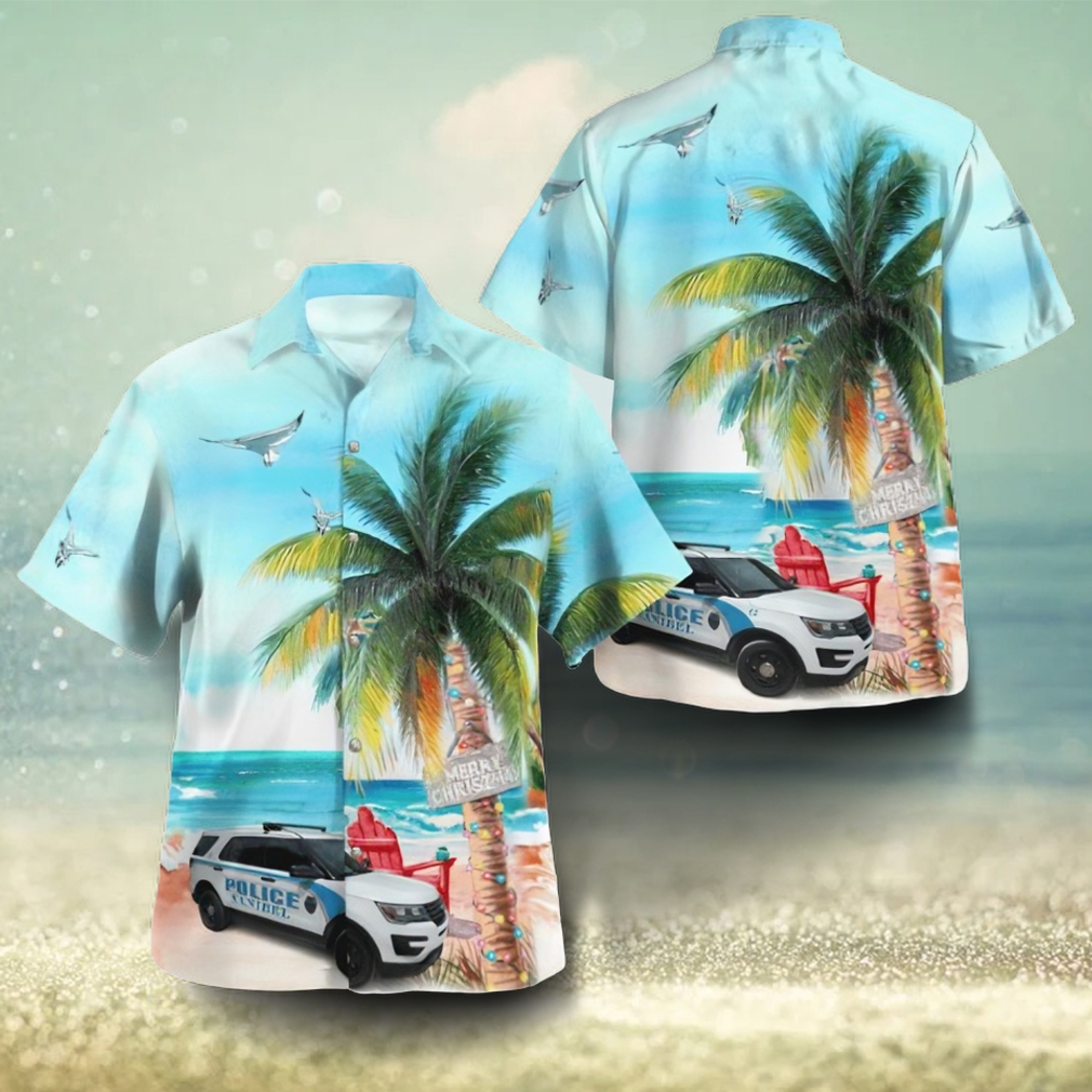 Sanibel Lee County Florida Sanibel Police Department Ford Police Interceptor Utility Hawaiian Shirt - Limotees