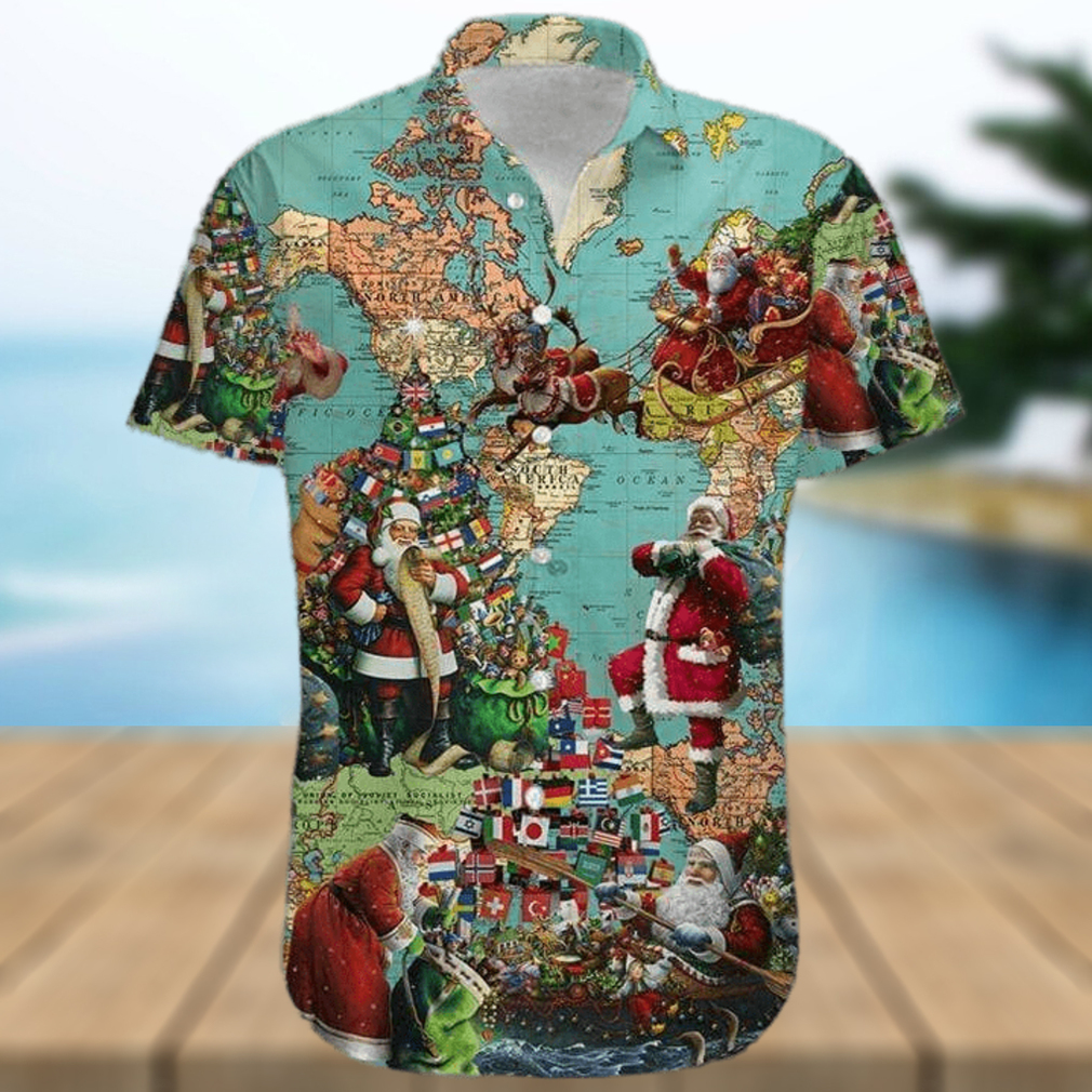 Santa Claus Around The World Hawaiian Shirt - Limotees