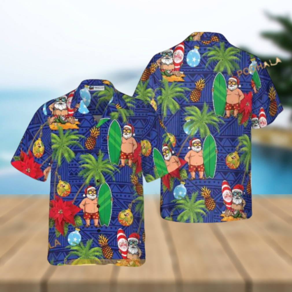 Santa Claus Hawaiian Celebration Shirt, Santa Hawaiian Shirt - Limotees