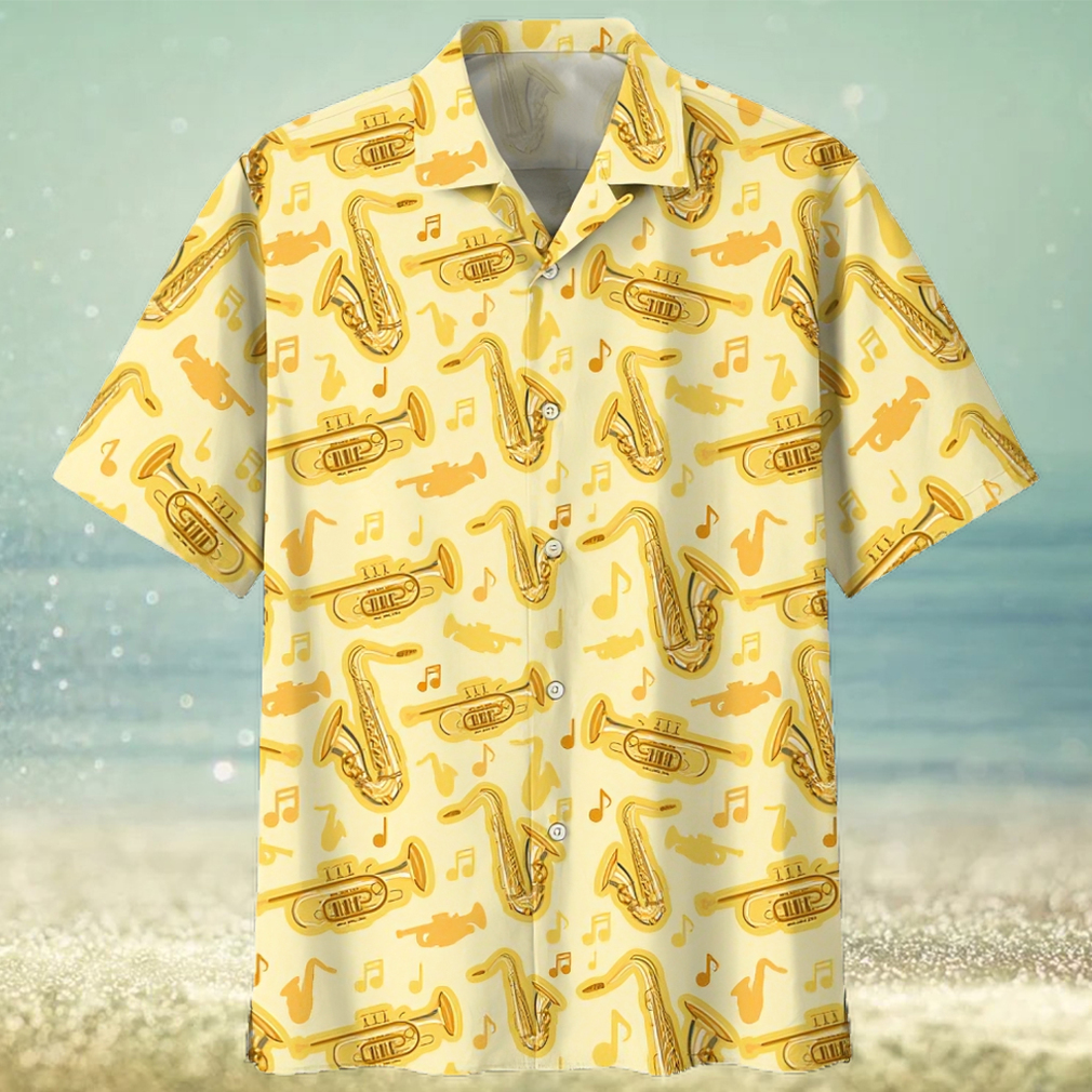 Saxophone Yellow Nice Design Unisex Hawaiian Shirt - Limotees