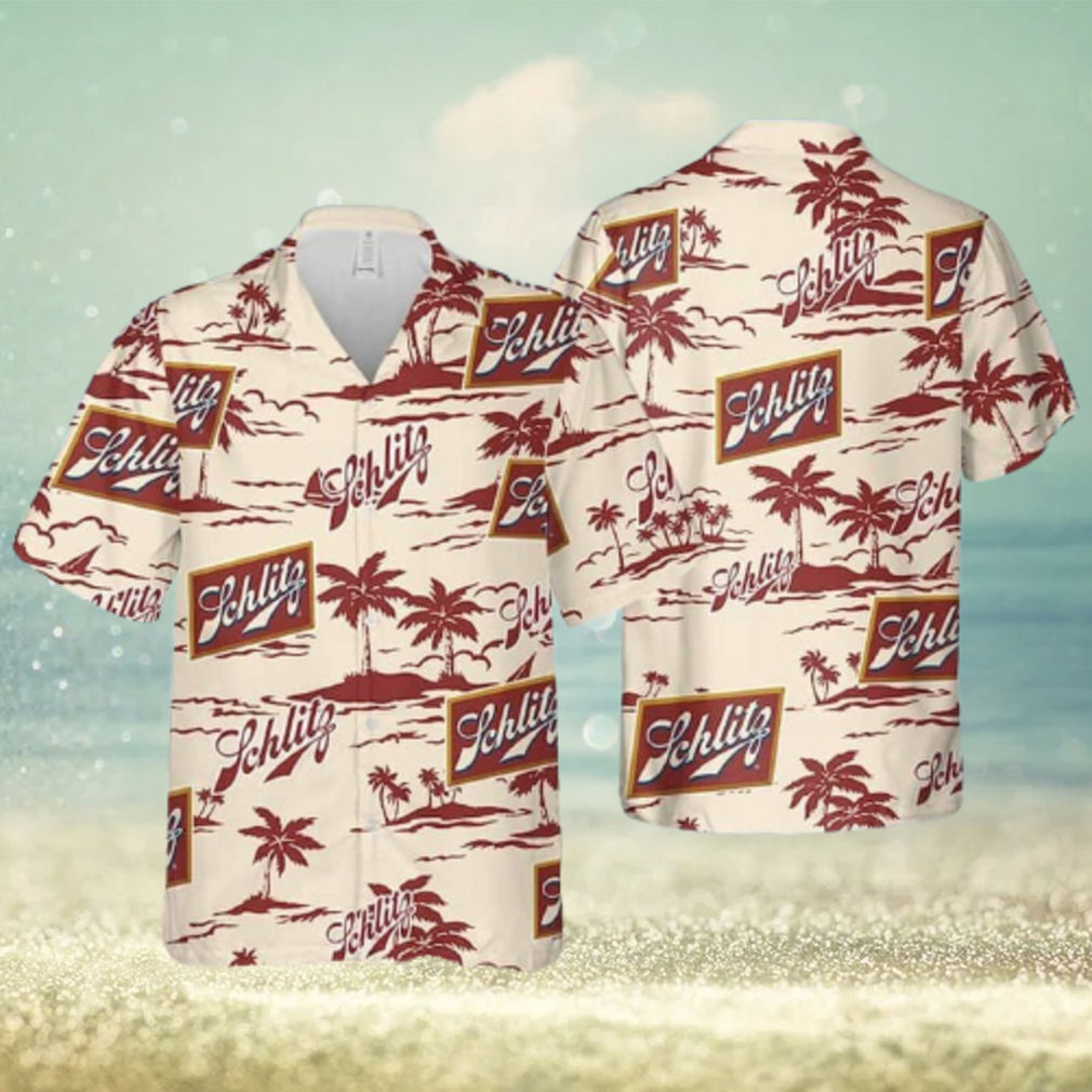 Schlitz Beer Beach Pattern Hawaiian Shirt - Limotees