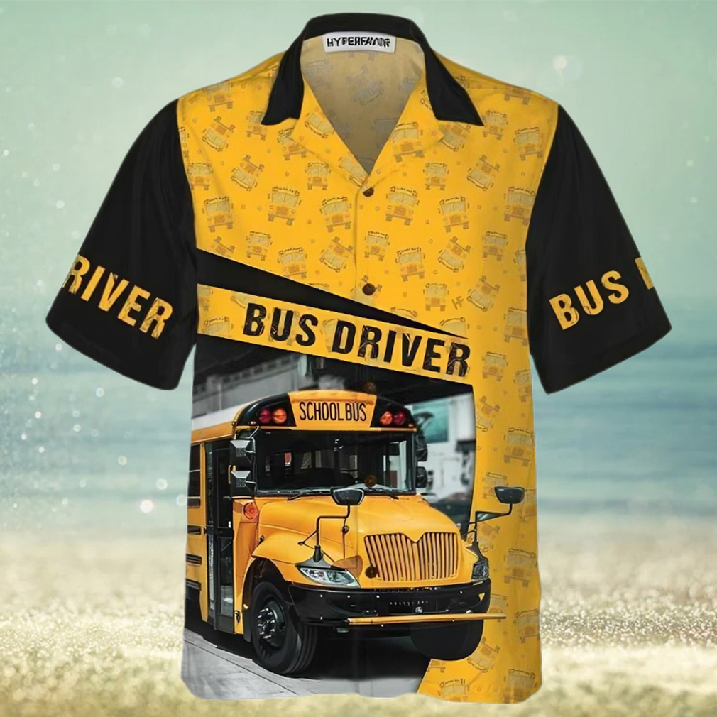 School Bus Driver Safely Delivering Hawaiian Shirt - Limotees