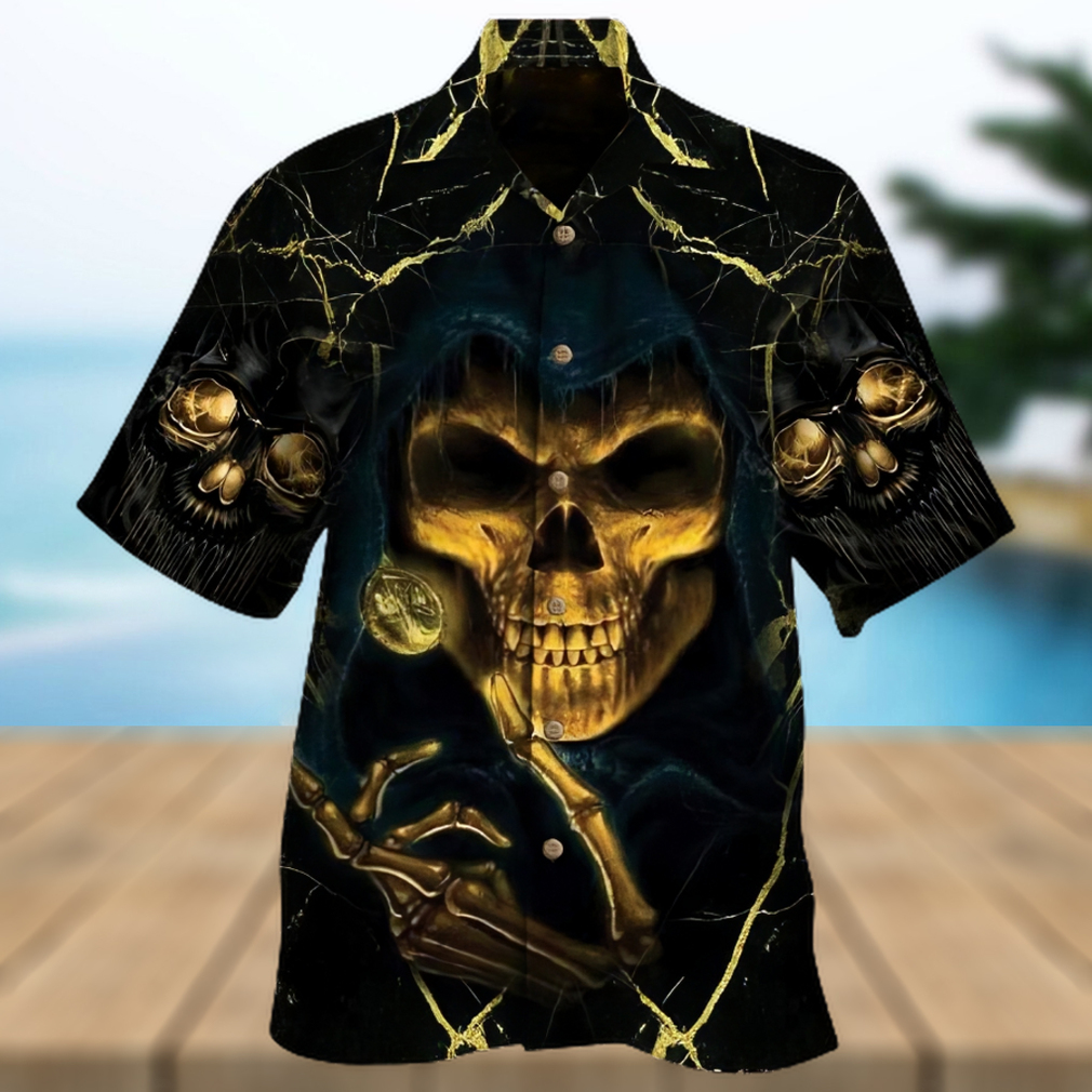 Scratched Skull Halloween Hawaiian Shirt For Men Women Adult - Limotees