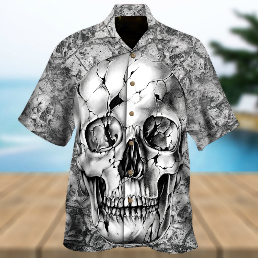 Scratched Skull Hawaiian Shirt - Limotees