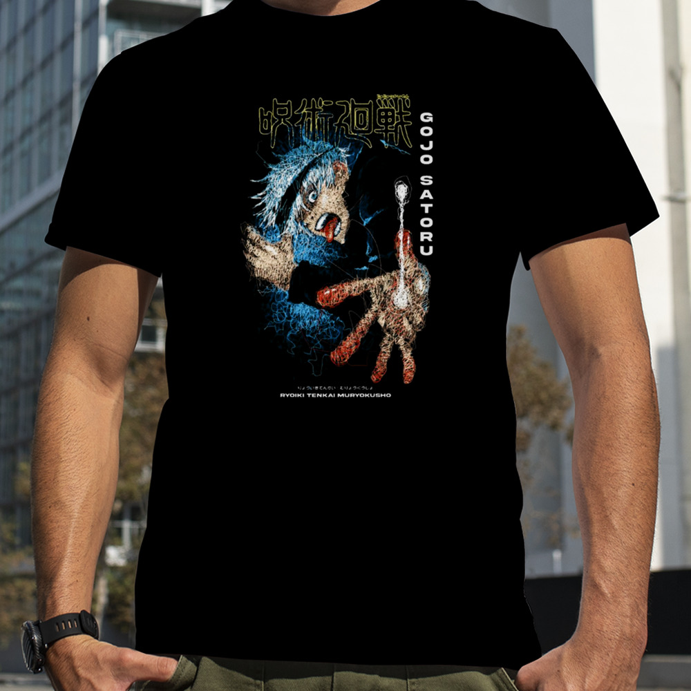 Scrible Art Gojo Satoru Manga Cover Jujutsu Kaisen shirt