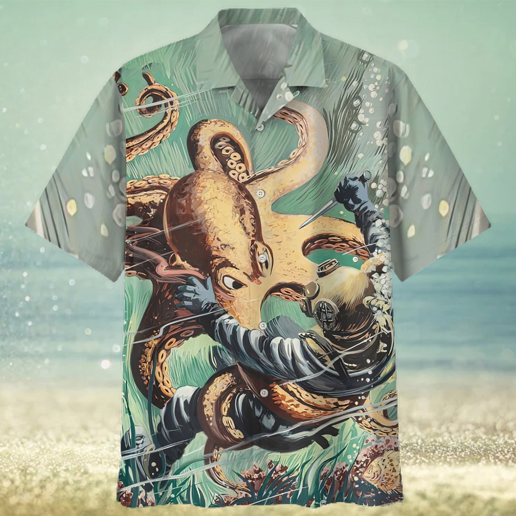 Scuba Diving Blue Nice Design Unisex Hawaiian Shirt - Limotees