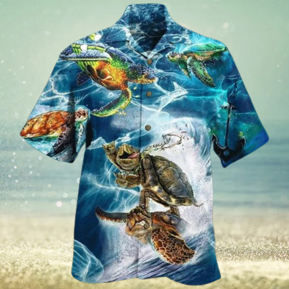 Sea Turtle Hawaiian Shirt Surfing Sea Turtle Aloha Shirt - Limotees