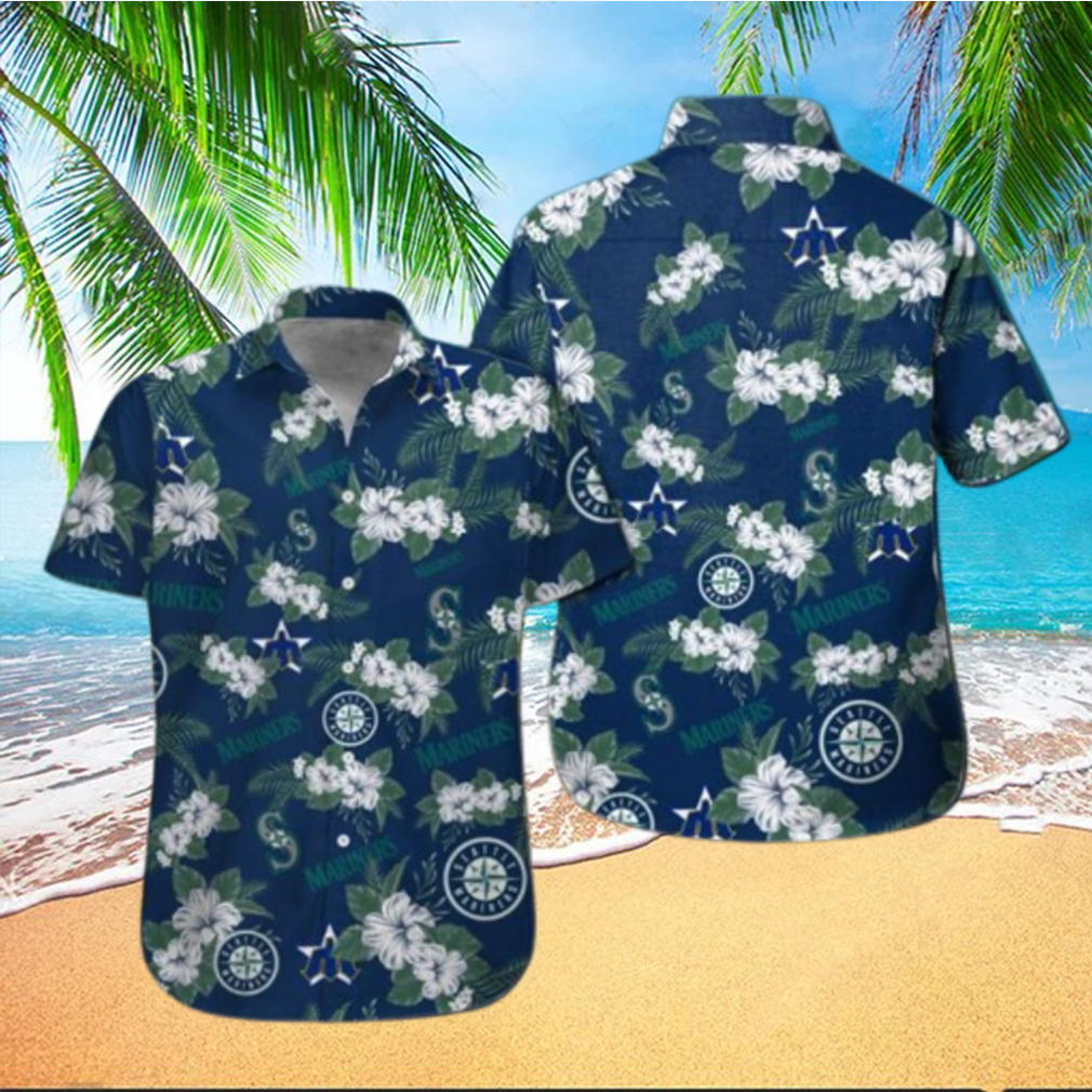 Seattle Mariners Hawaiian Shirt Tropical Flower Pattern All Over Print HawaiianShirts - Limotees