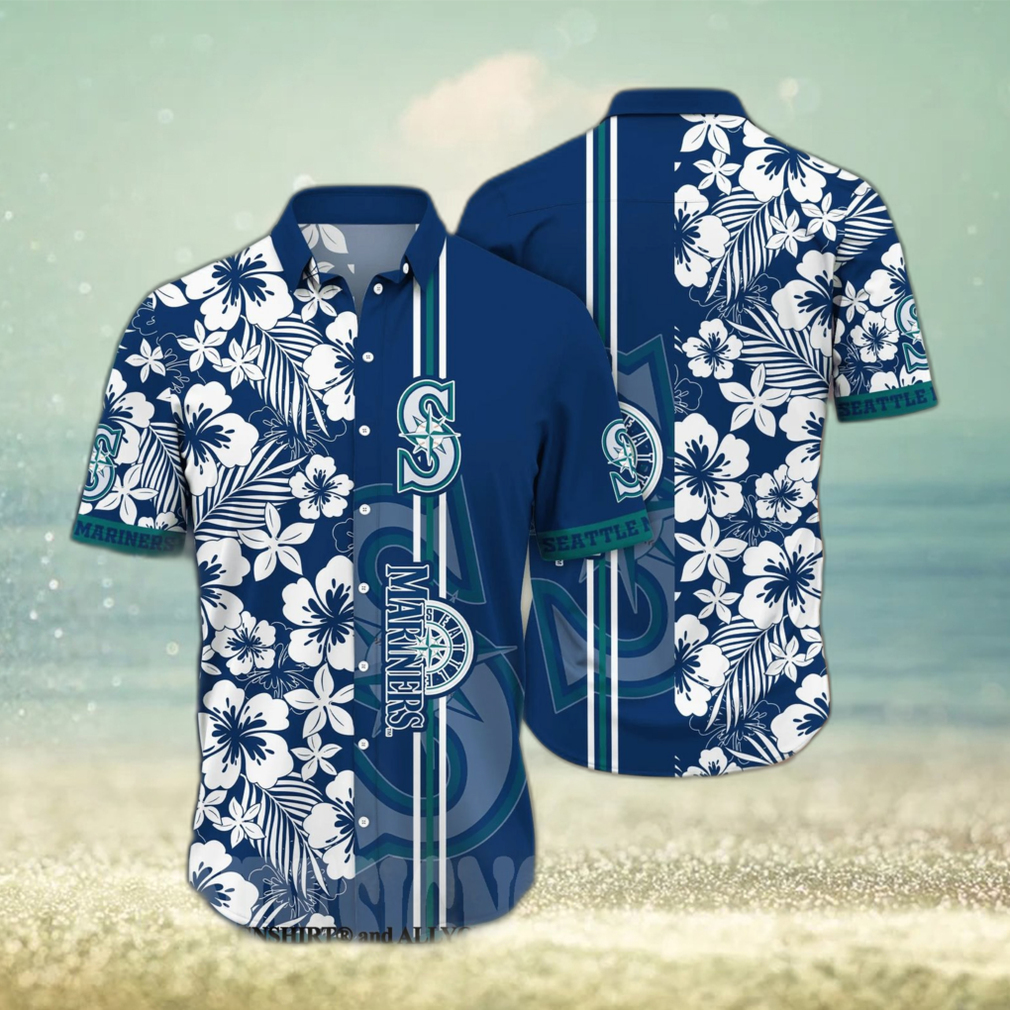 Seattle Mariners MLB Flower All Over Print Unisex Hawaiian Shirt - Limotees