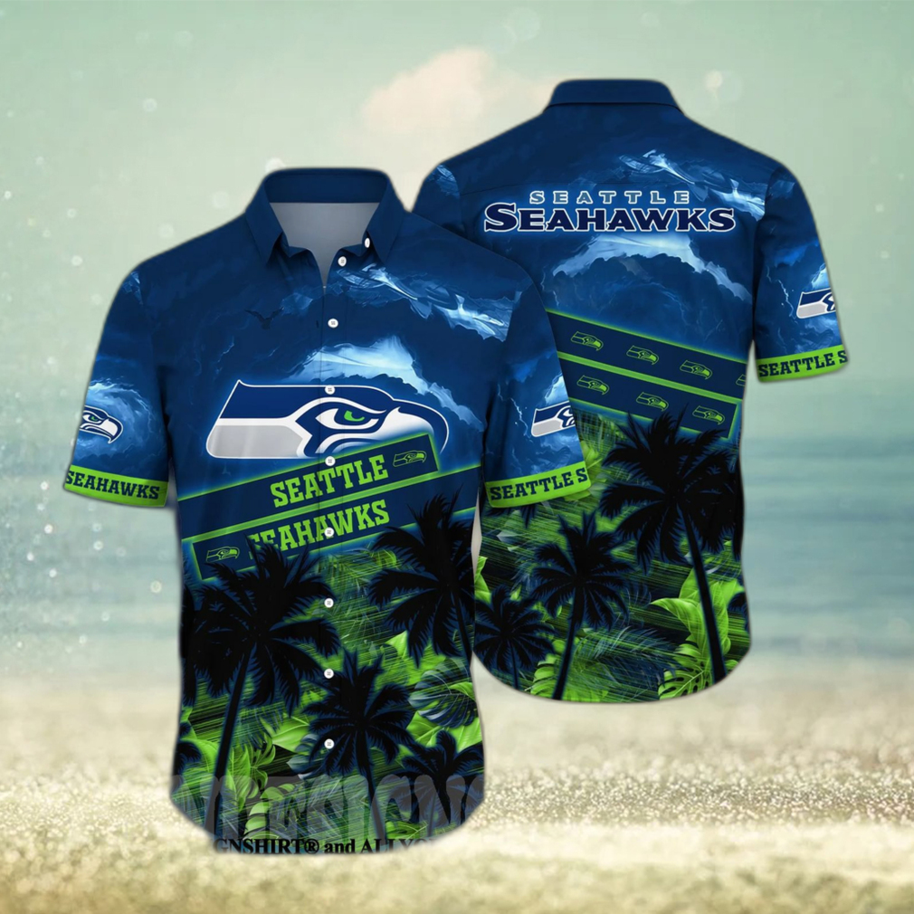 Seattle Seahawks NFL Floral Full Print Classic Hawaiian Shirt - Limotees