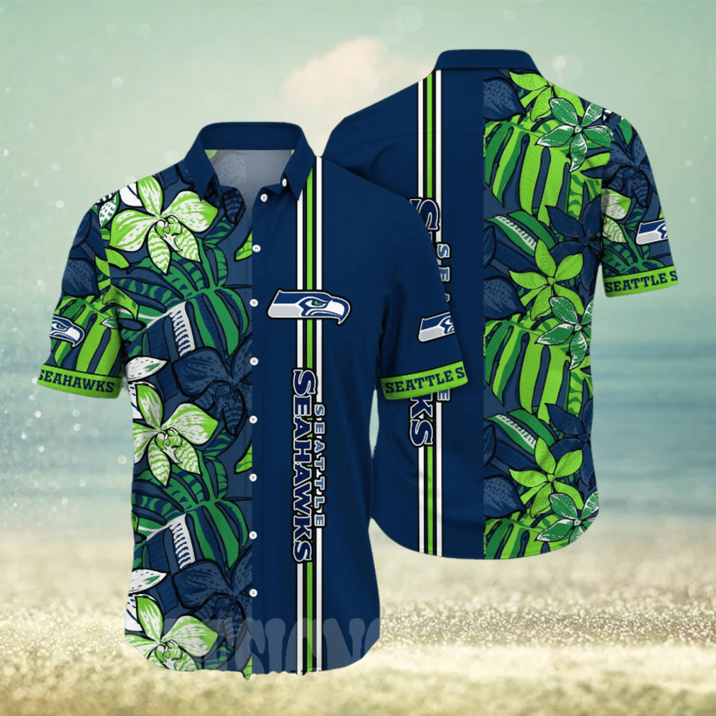 Seattle Seahawks NFL Flower 3D All Over Print Hawaiian Shirt - Limotees