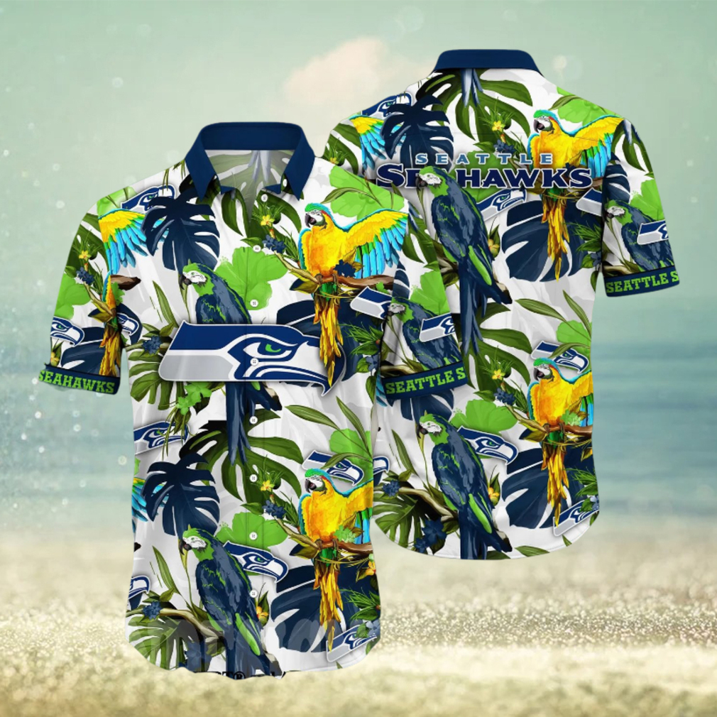 Seattle Seahawks NFL Flower Classic Full Printed Hawaiian Shirt - Limotees