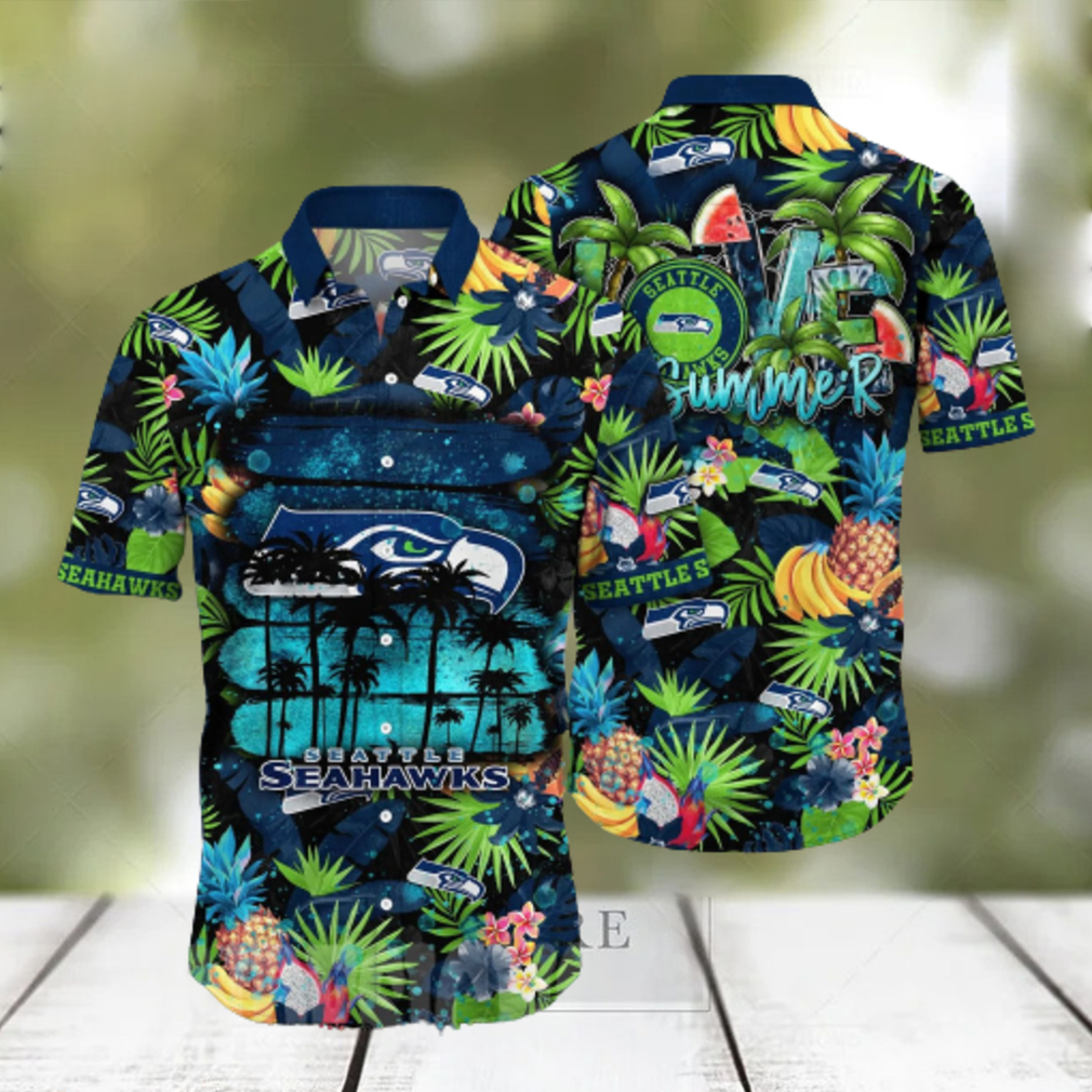 Seattle Seahawks NFL Flower Full Printing Unisex Hawaiian Shirt - Limotees