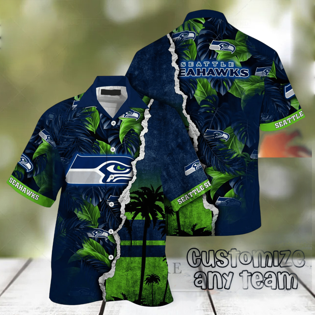 Seattle Seahawks NFL Hawaiian Shirt Custom Golden Hour Aloha Shirt - Limotees