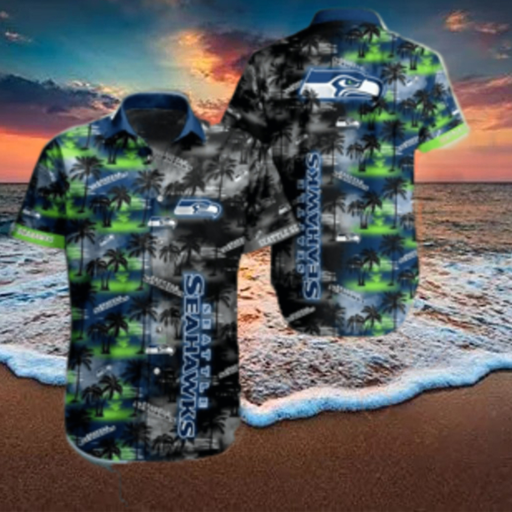 Seattle Seahawks Nfl Hawaiian Shirt Short T Shirt Hawaiian Pattern Print - Limotees