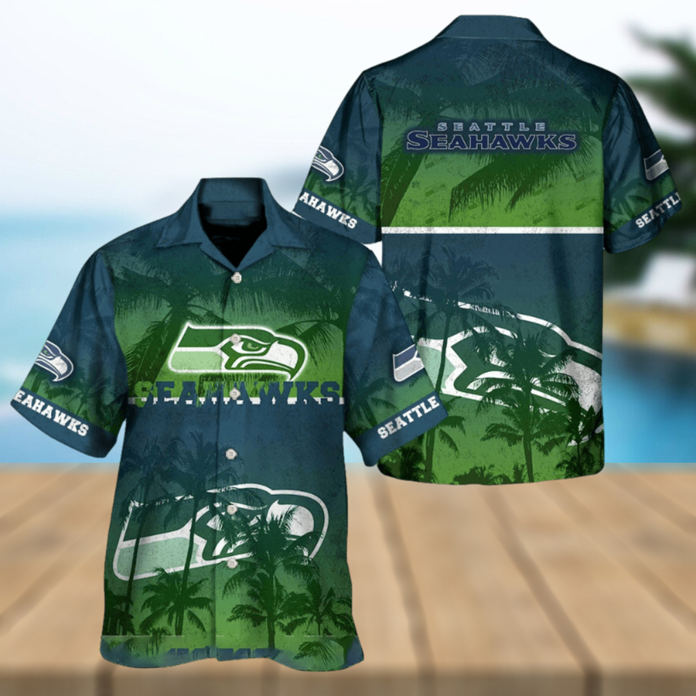 Seattle Seahawks Palm Hawaiian Shirt - Limotees