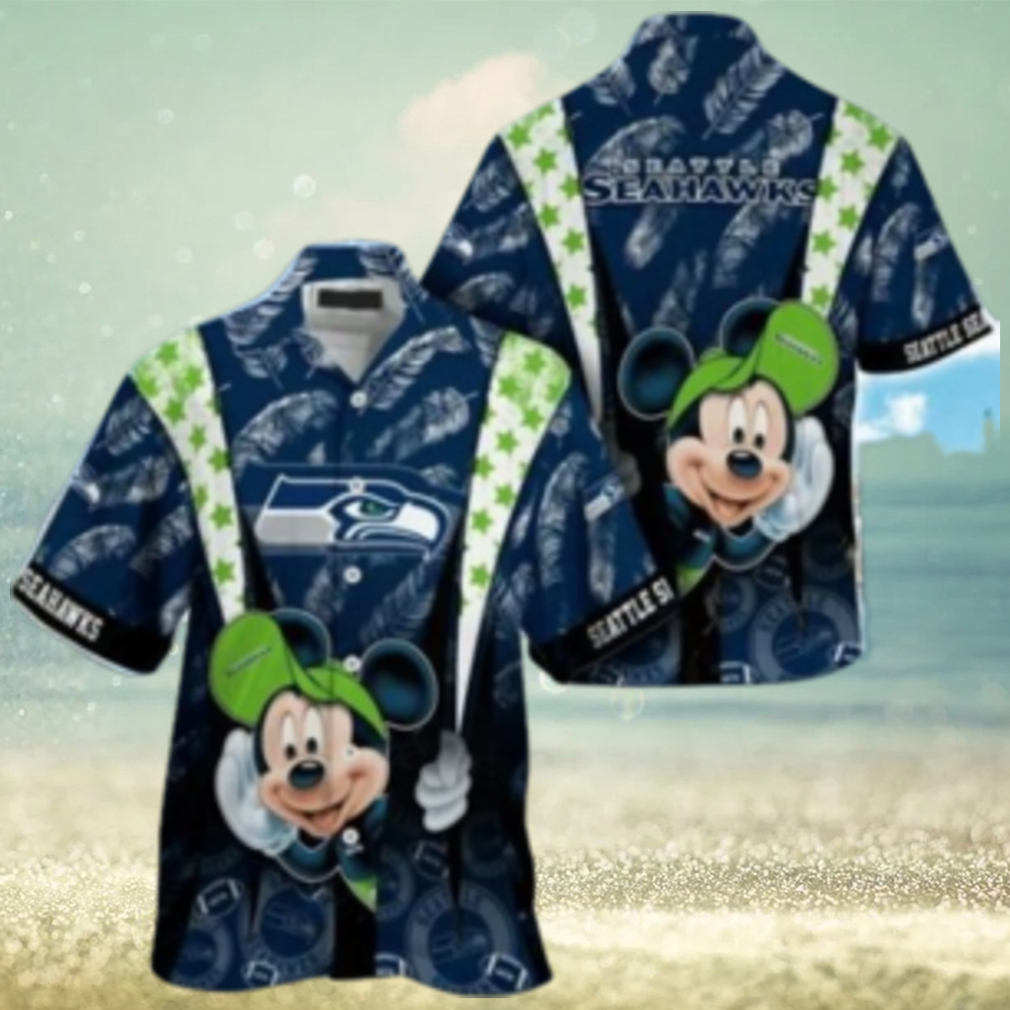 Seattle Seahawks nfl mickey mouse Hawaiian Shirt custom for fan - Limotees