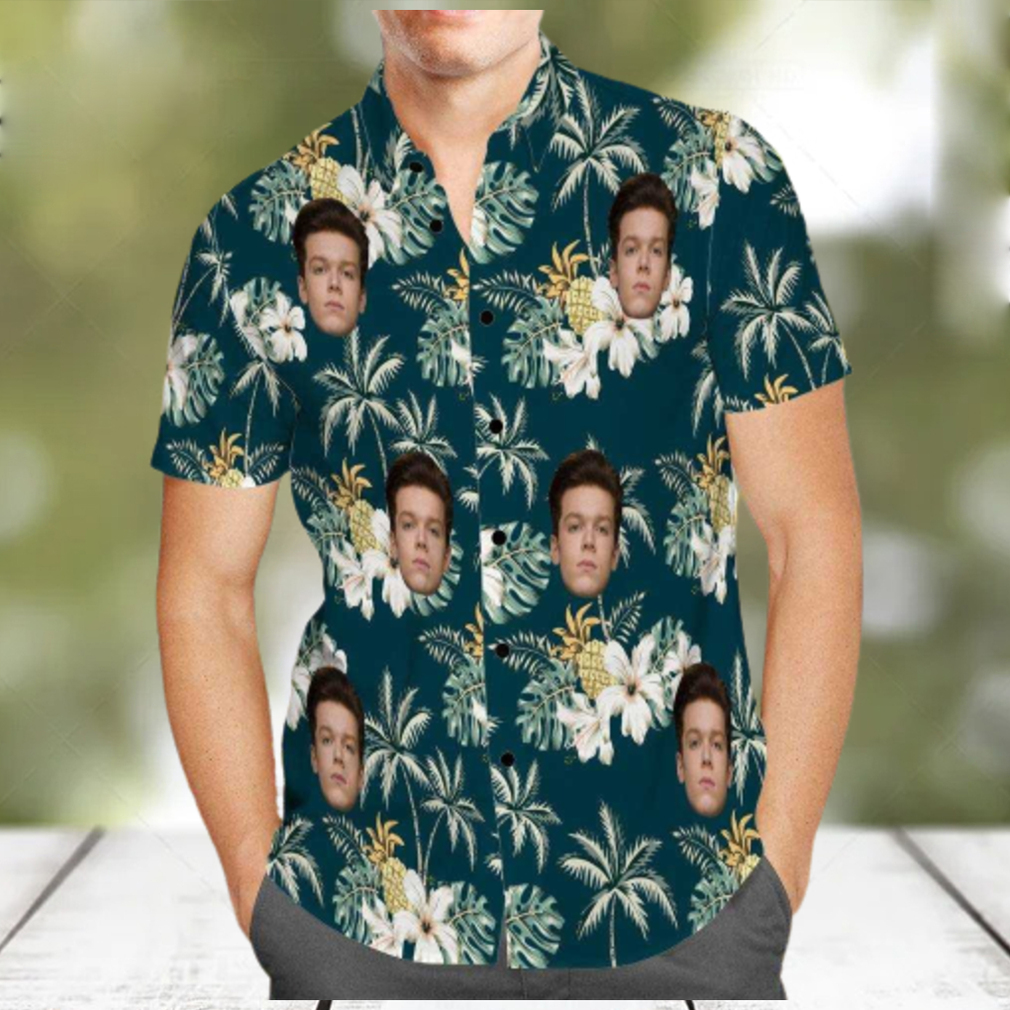 Shameless Hawaiian Shirt Custom Photo Hawaiian Shirt Floral Pattern Hawaiian Shirt - Limotees