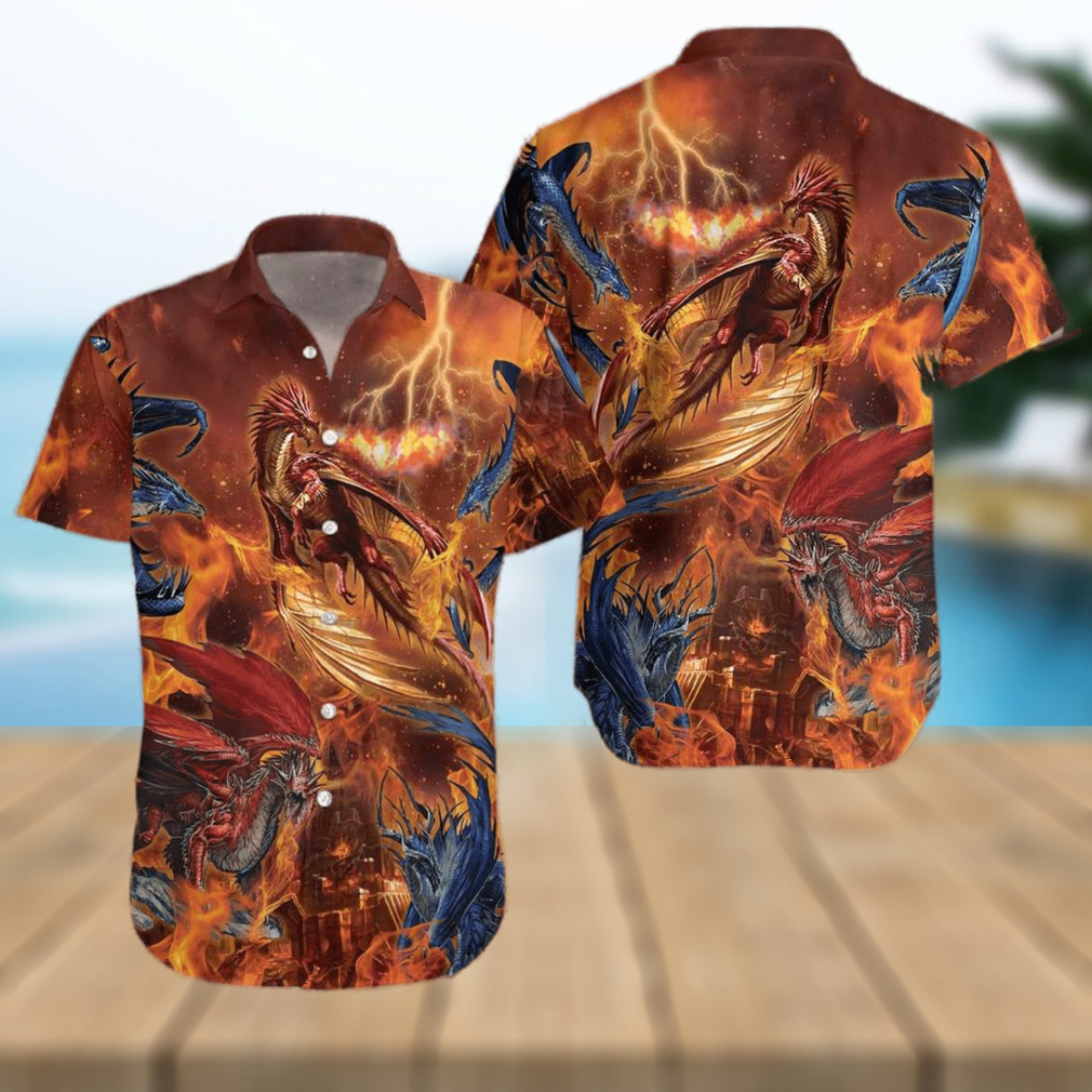 Shape Of Fire Dragons Hawaiian Shirt - Limotees