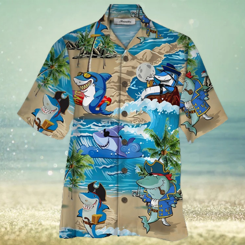 Shark Colorful Awesome Design Unisex Hawaiian Shirt - Limotees