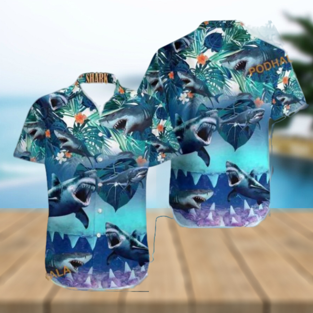 Shark Tropical Christmas Attire, Santa Claus Hawaiian Shirt - Limotees