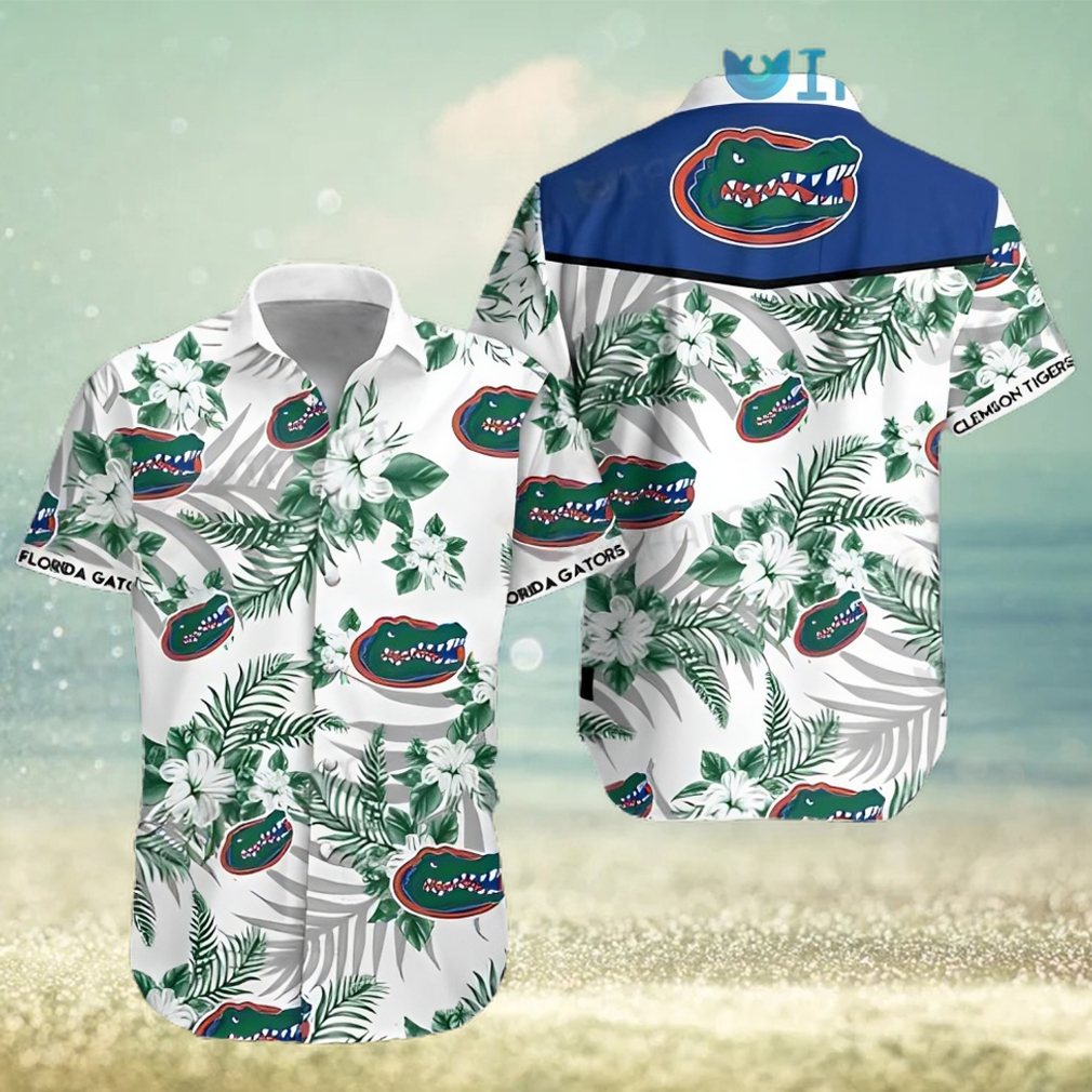 Shirt Hibiscus Tropcial Leaf Florida Gators Gift - Limotees