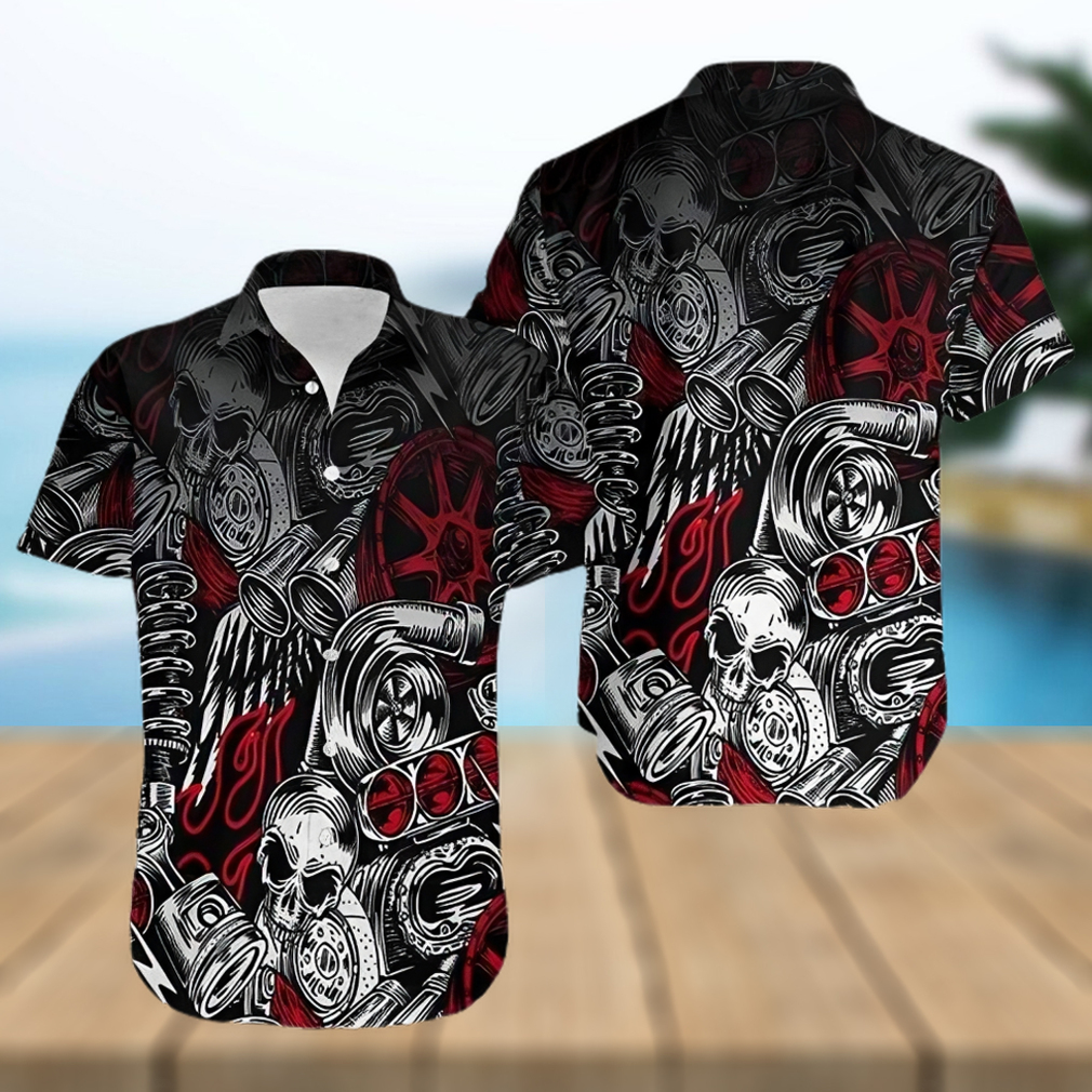 Shop From 1000 Unique Hawaiian Aloha Shirts Motorbike Skull Art - Limotees