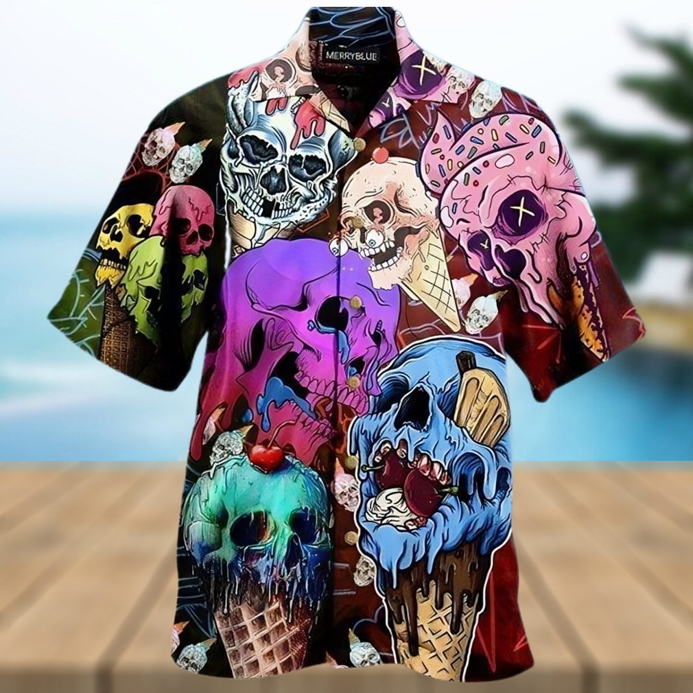 Shop From 1000 Unique Skull And Ice Cream Unisex Hawaiian Aloha Shirts - Limotees