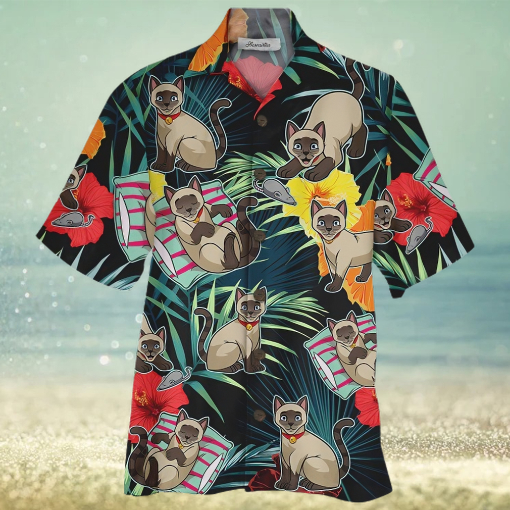 Siamese Cat Colorful Unique Design Unisex Hawaiian Shirt - Limotees