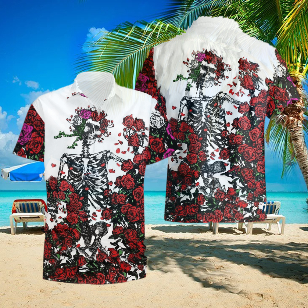 Skeleton Rose Hawaii Shirt Tropical Summer For Men And Women - Limotees