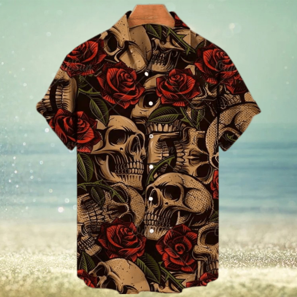 Skull And Rose Hawaiian Shirt - Limotees