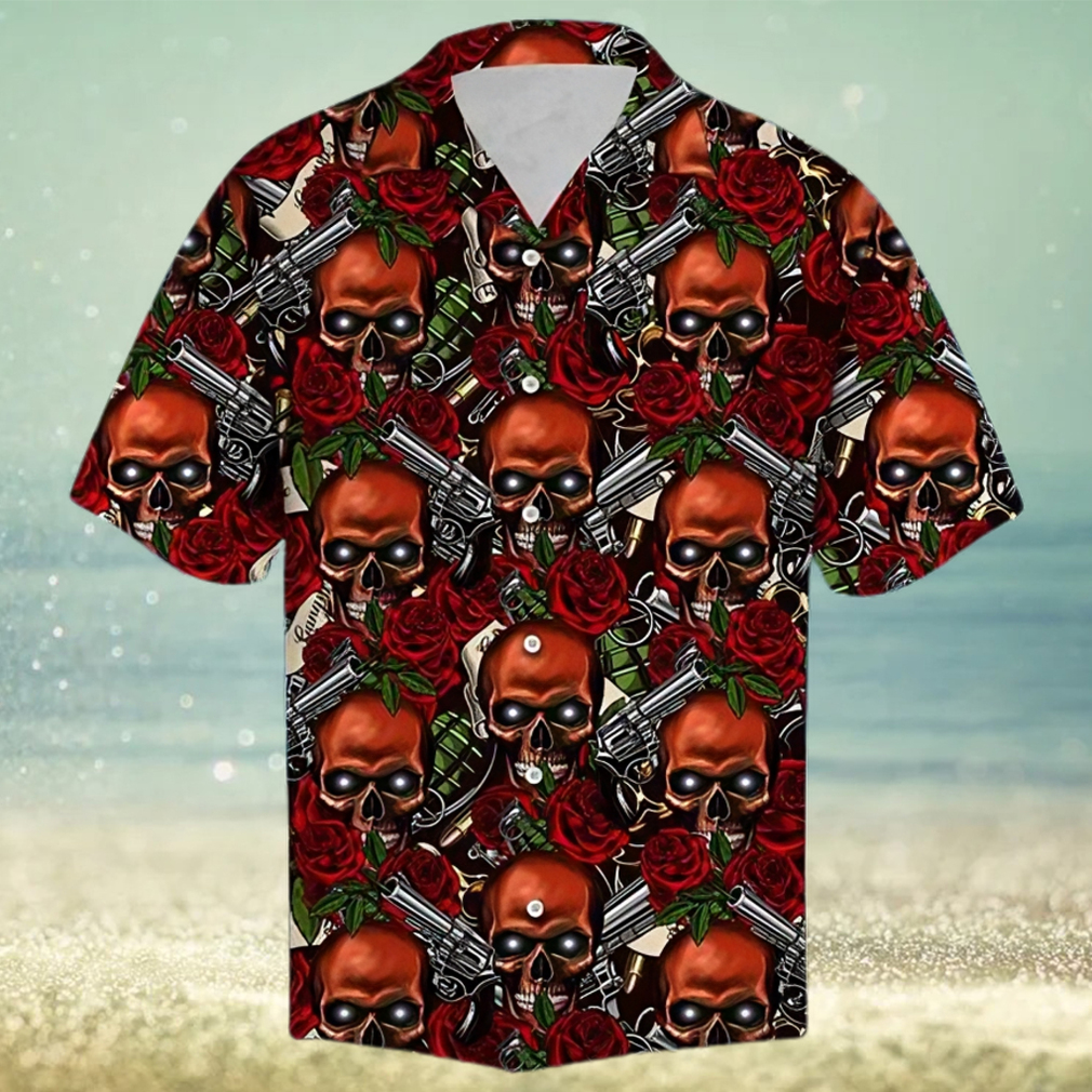 Skull Rose Hawaiian Shirt Pre1 - Limotees