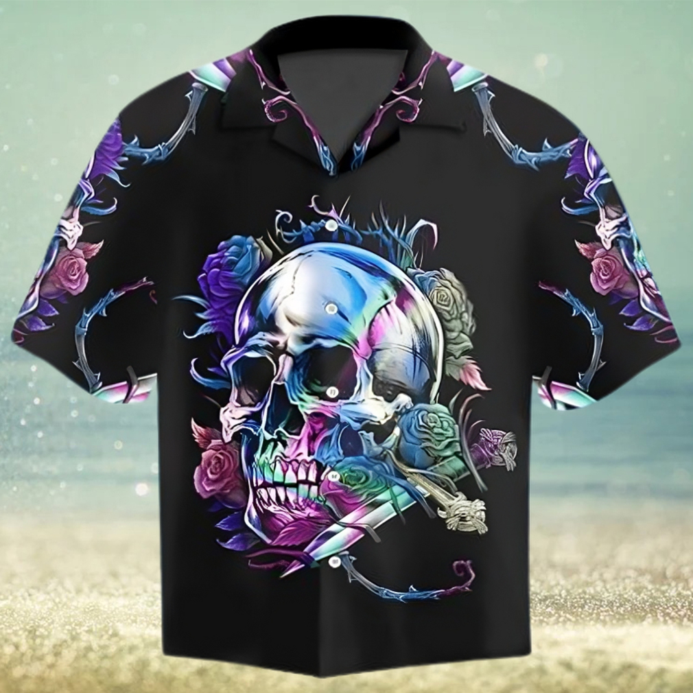 Skull Rose Pattern Hawaiian Shirt - Limotees