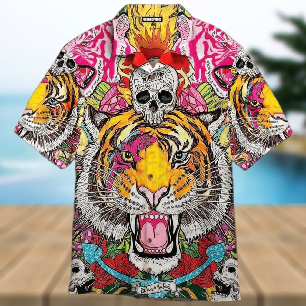 Skull Tiger Aloha 3D Hawaiian Shirt For Men And Women - Limotees