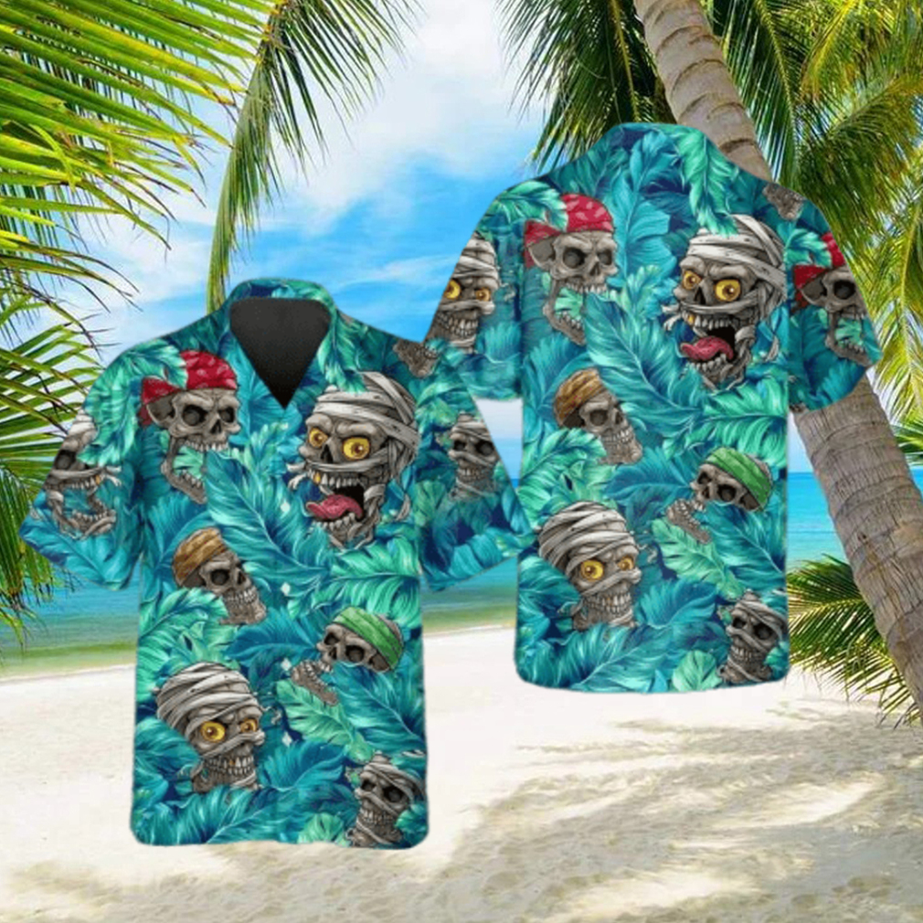 Skull Zombie Pirate Aloha Hawaiian Shirt - Limotees