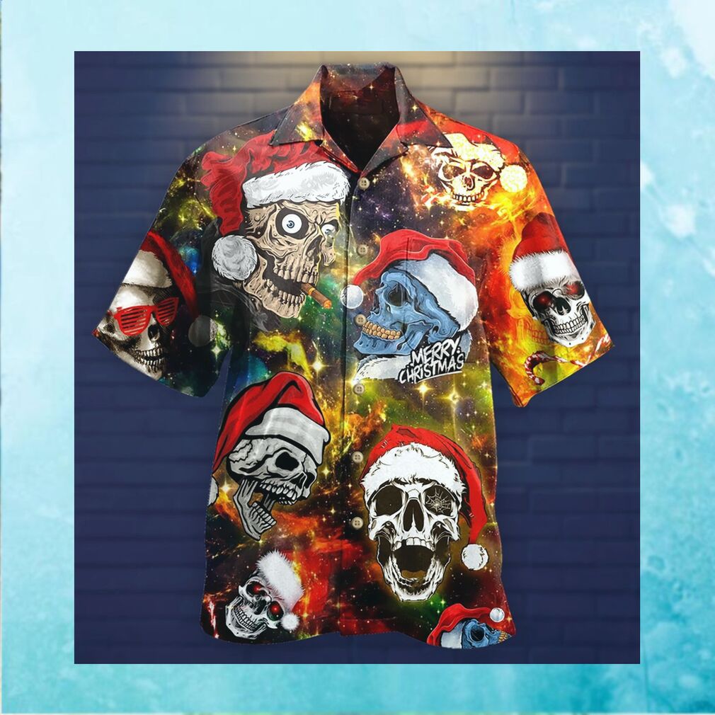 Skull love christmas hawaiian shirt - Limotees