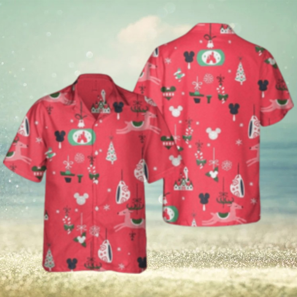 Sleeping Beauty Castle Mickey Food Hawaiian Shirts Disney Parks Xmas Merry Aloha - Limotees