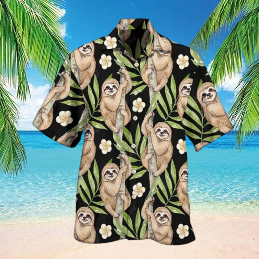 Sloth Tropical Leaf Limited Edition Summer Beach Hawaiian Shirt For Men hawaiian shirt - Limotees