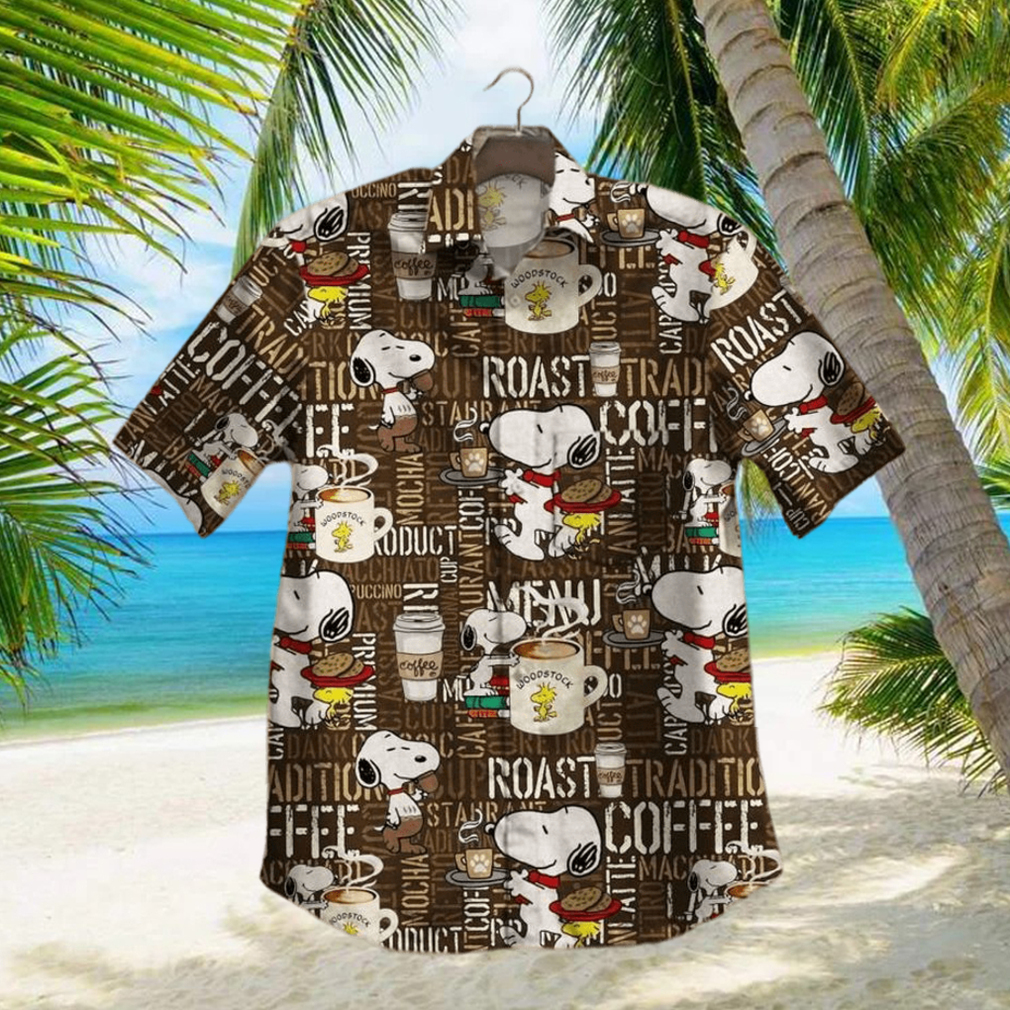 Snoopy 01 For Man And Woman Print Short Sleeve Hawaiian Shirt - Limotees