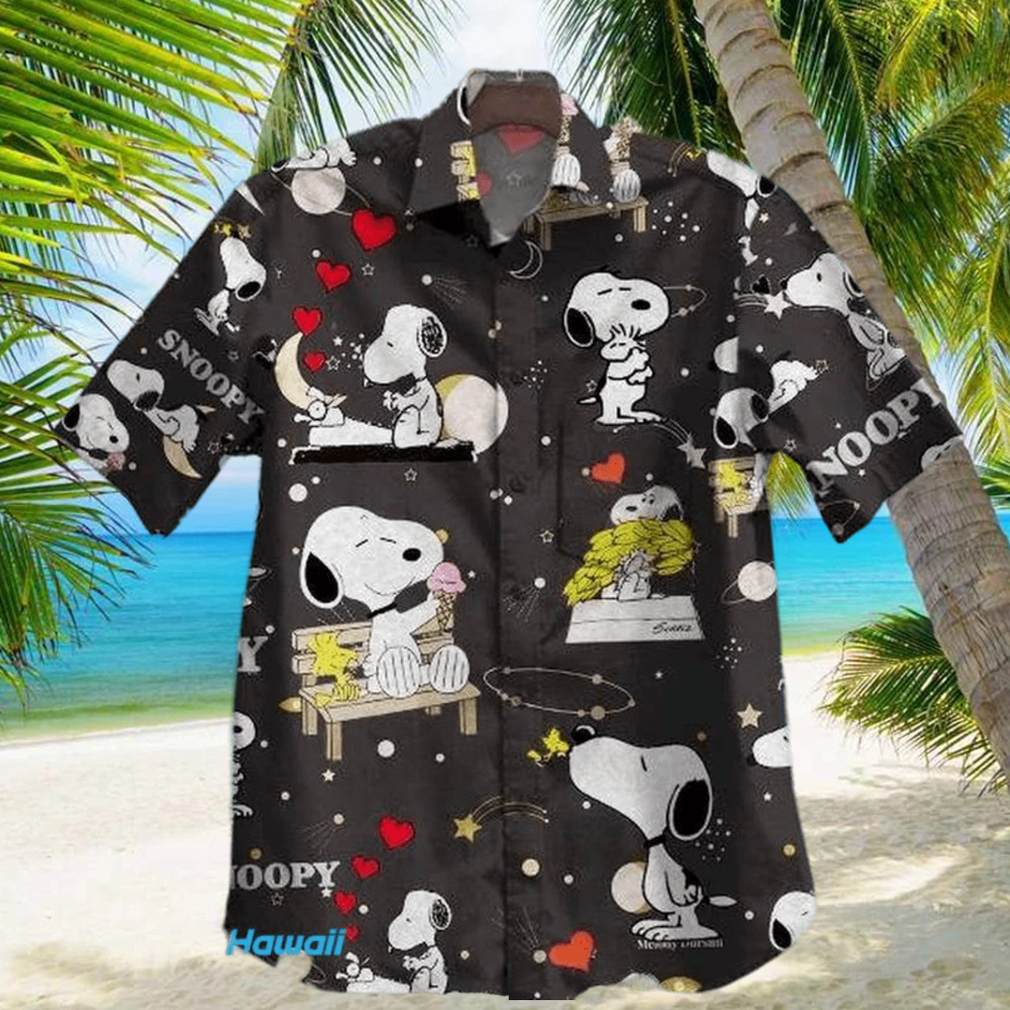 Snoopy For Man And Woman Print Short Sleeve Hawaiian Shirt - Limotees