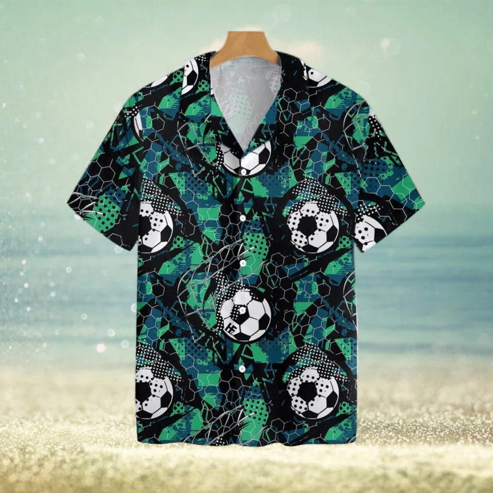 Soccer Grunge Urban Pattern Tropical Hawaiian Shirt For Men And Women - Limotees