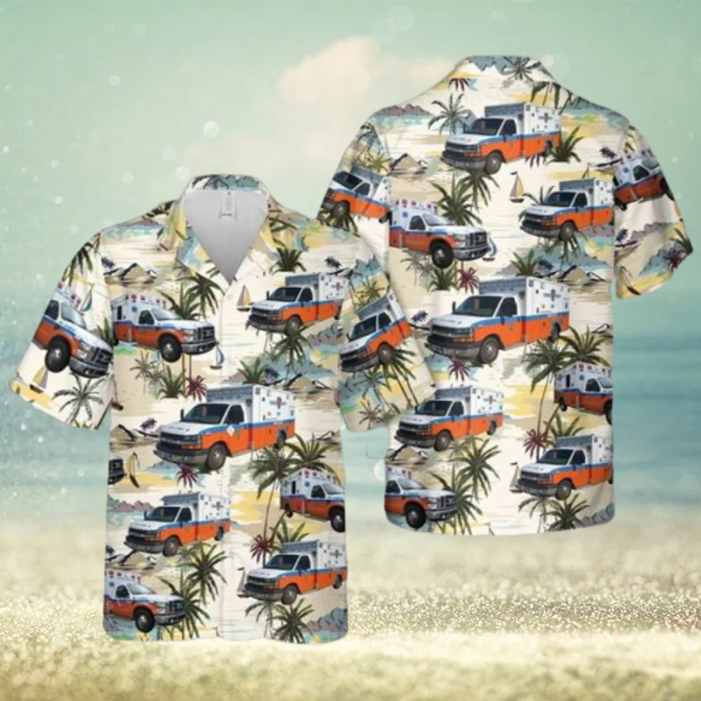 South Carolina Florence County Ems Button Up Hawaiian Shirt - Limotees