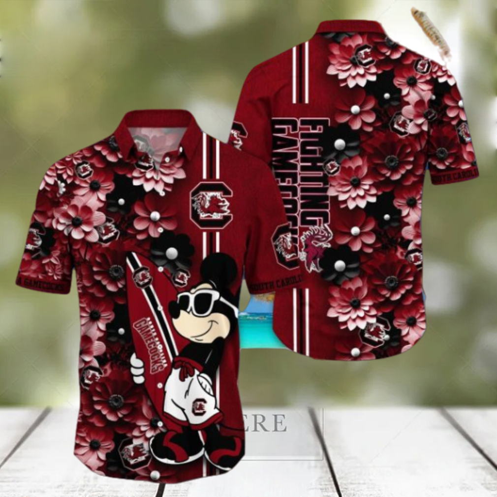 South Carolina Gamecocks Hawaiian Shirt Mickey Love Surfing Trending Summer Gift - Limotees