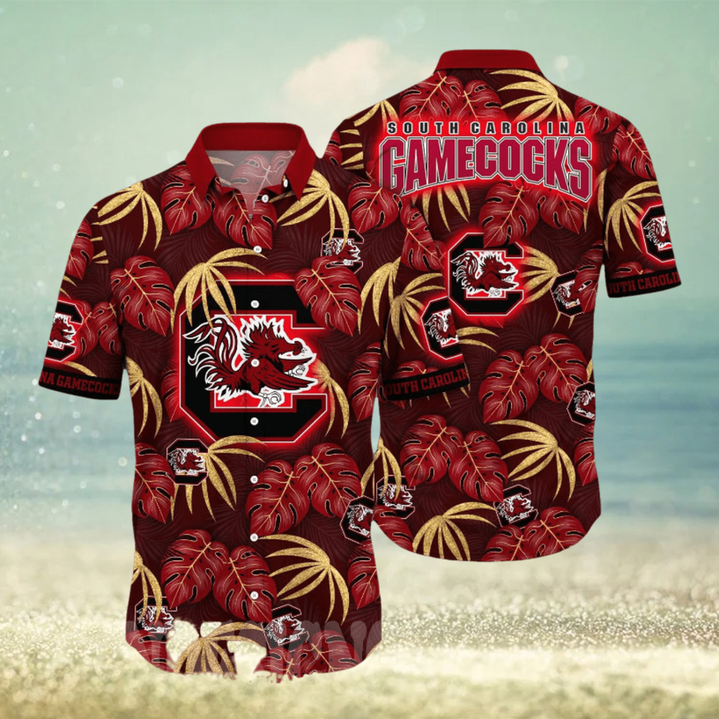 South Carolina Gamecocks NCAA Floral Full Print Unisex Hawaiian Shirt - Limotees