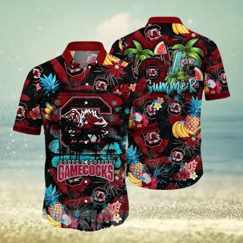 South Carolina Gamecocks NCAA Floral Full Printed Classic Hawaiian Shirt - Limotees