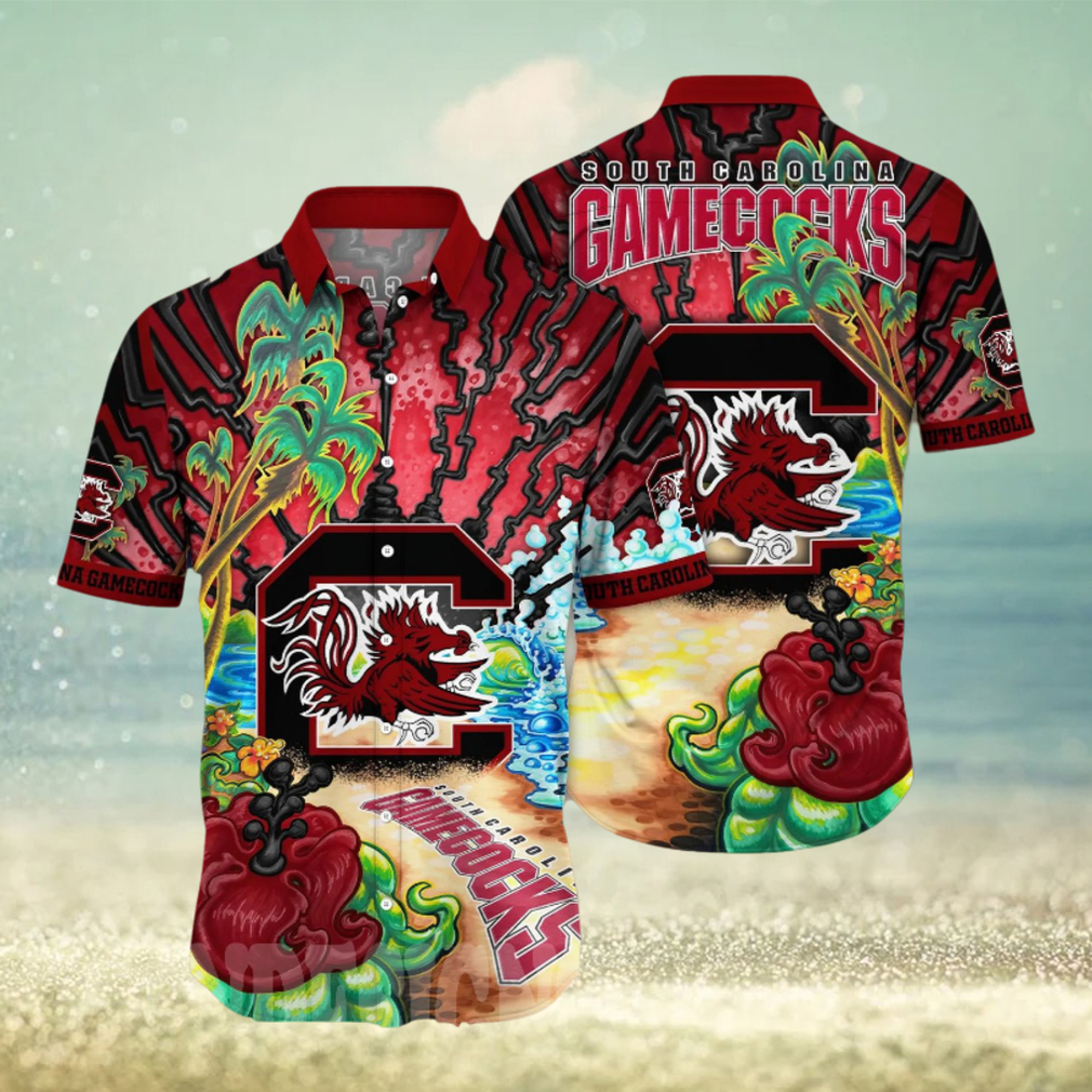 South Carolina Gamecocks NCAA Floral Full Printed Unisex Hawaiian Shirt - Limotees