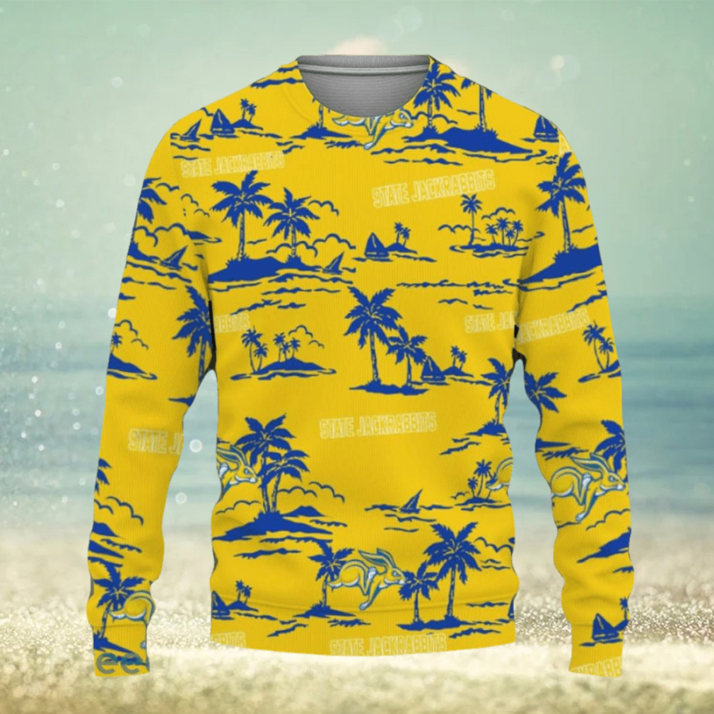 South Dakota State Jackrabbits Aloha Hawaii Beach Knitted Christmas Sweater - Limotees